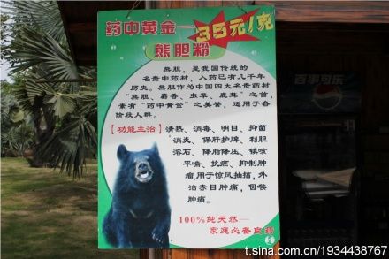 南宁动物园售熊胆粉引争议