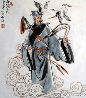 吕洞宾画鹤 吕洞宾画鹤