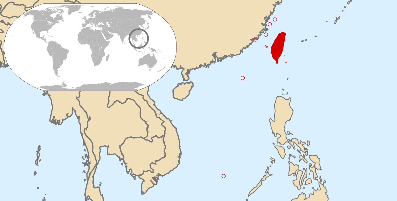 台湾地区(台澎金马)的地理位置 台湾地区(台澎金马)的地理位置
