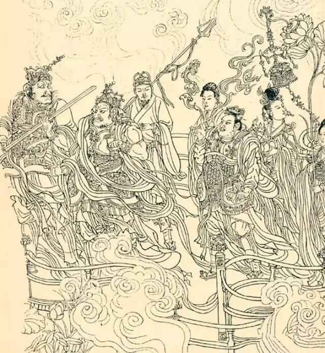 吴道子《八十七神仙图(局部)》 吴道子《八十七神仙图(局部)》
