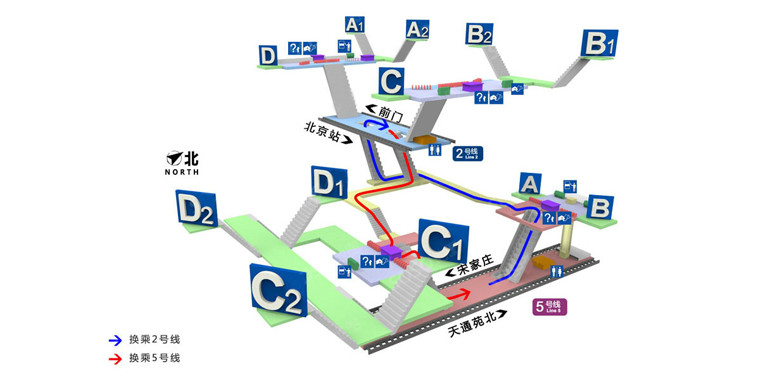崇文门站站内立体图