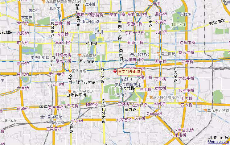 崇文门附近行政地图