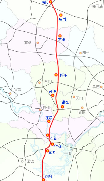 潜江至石首高速公路延展图