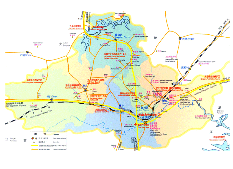 黄山市交通区点阵图