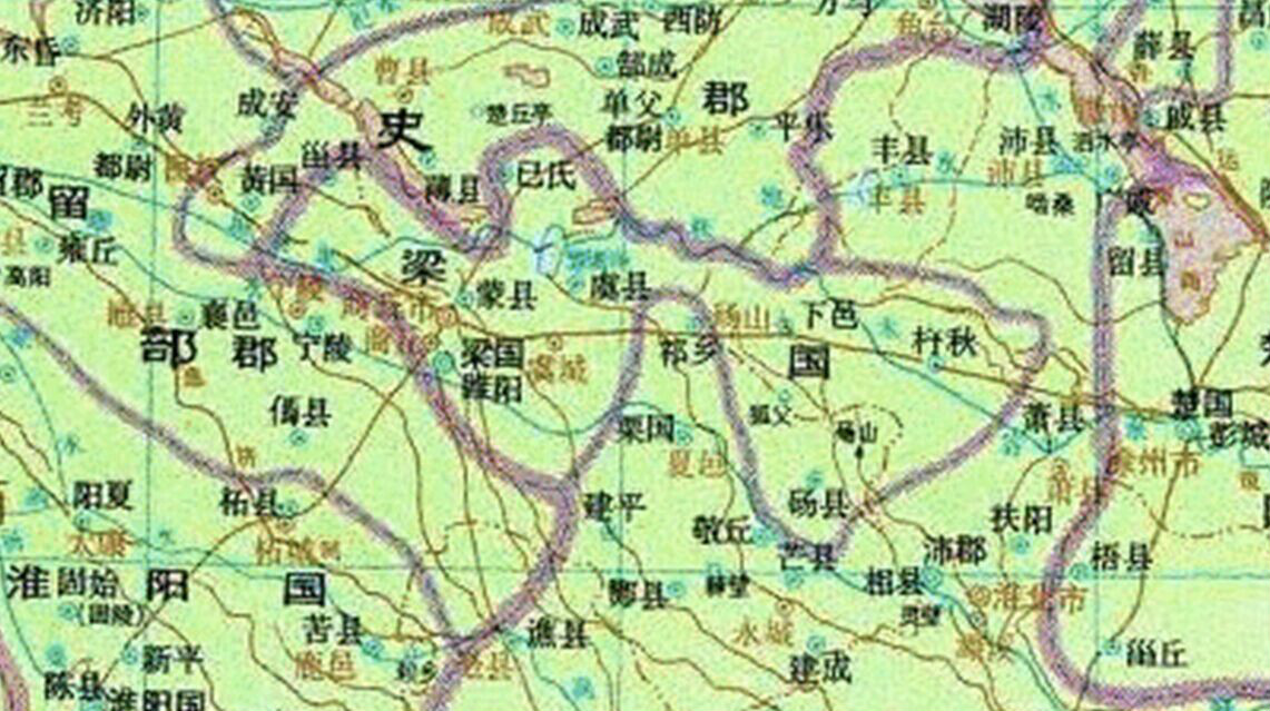 汉初梁国地图 汉初梁国地图