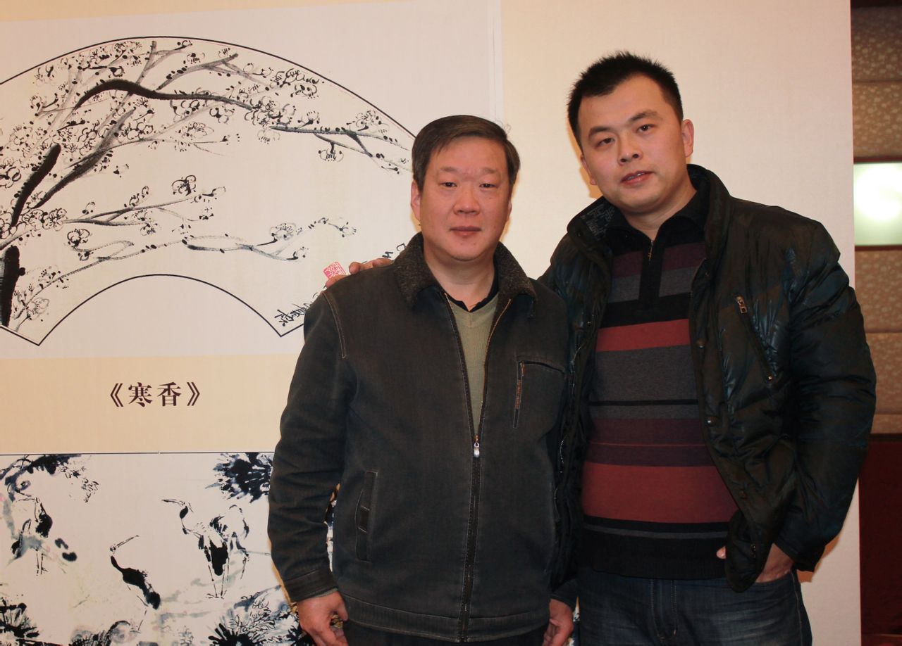 周航与《华豫之门》製片人周晓刚在一起 周航与《华豫之门》製片人周晓刚在一起