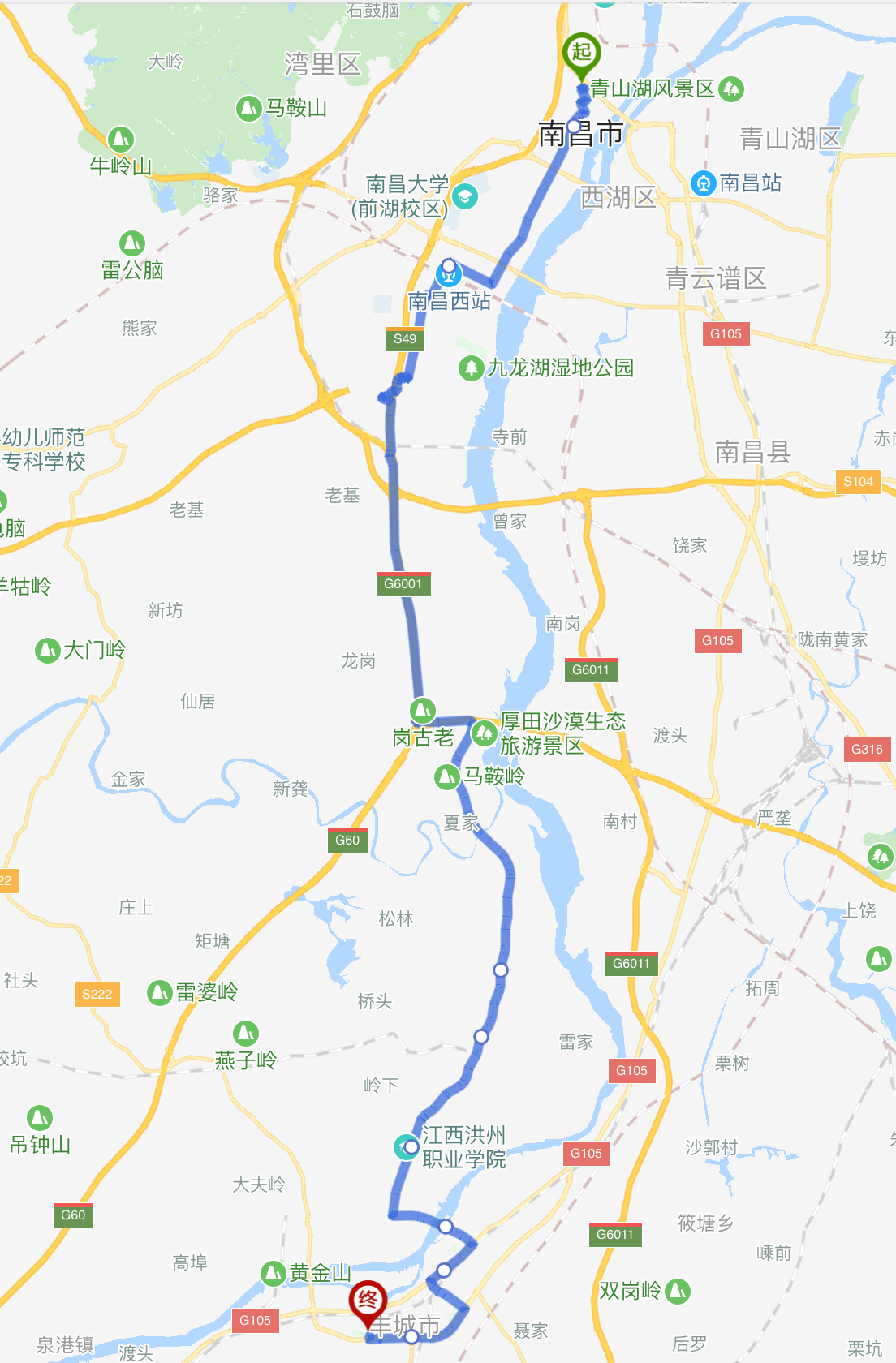 南昌公交168路路线图 南昌公交168路路线图