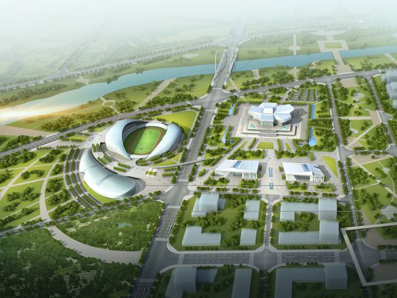 正在建设的新区“三馆一院” 正在建设的新区“三馆一院”
