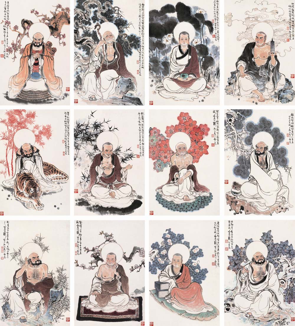十八罗汉人物画 十八罗汉人物画