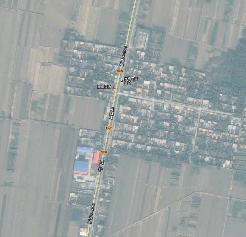 谷歌地图南刘庄村