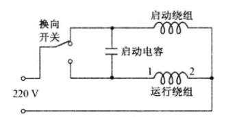 图4 开关控制正反转连线 图4 开关控制正反转连线
