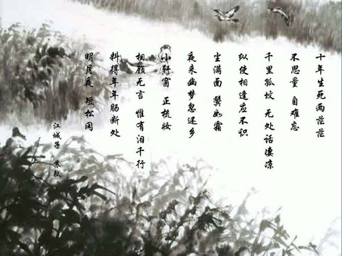 十年生死两茫茫(苏轼所作词)