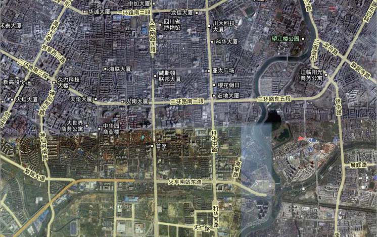 成都市南站街道卫星地图 成都市南站街道卫星地图