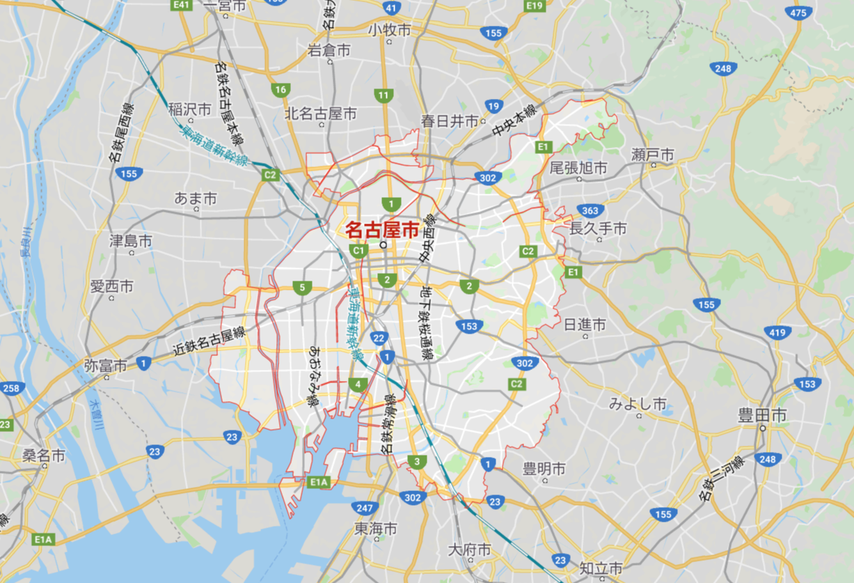 名古屋市卫星图 名古屋市卫星图