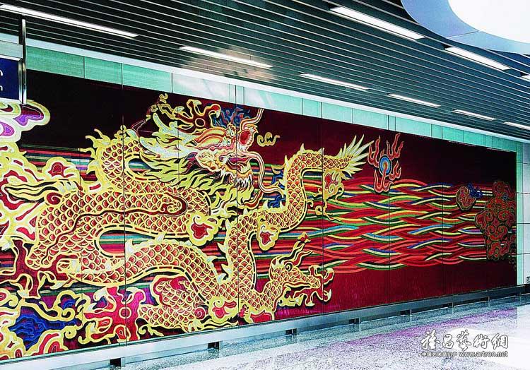 中胜站文化艺术墙：云彩地锦