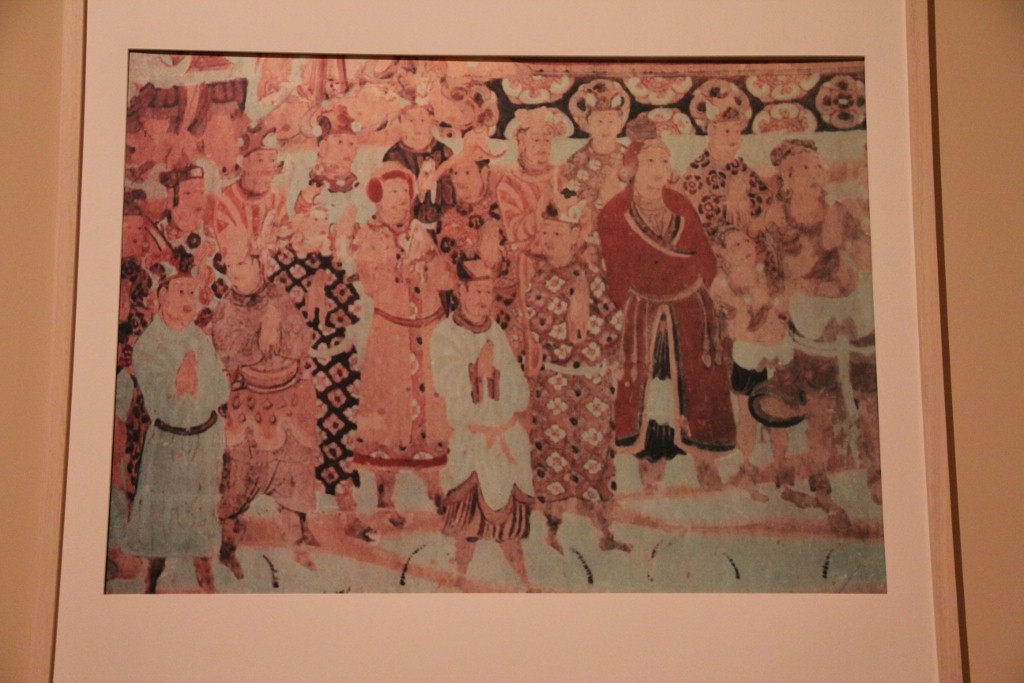吴道子壁画《维摩经变图》(局部) 吴道子壁画《维摩经变图》(局部)