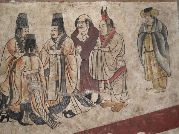 唐朝壁画《客使图》 唐朝壁画《客使图》