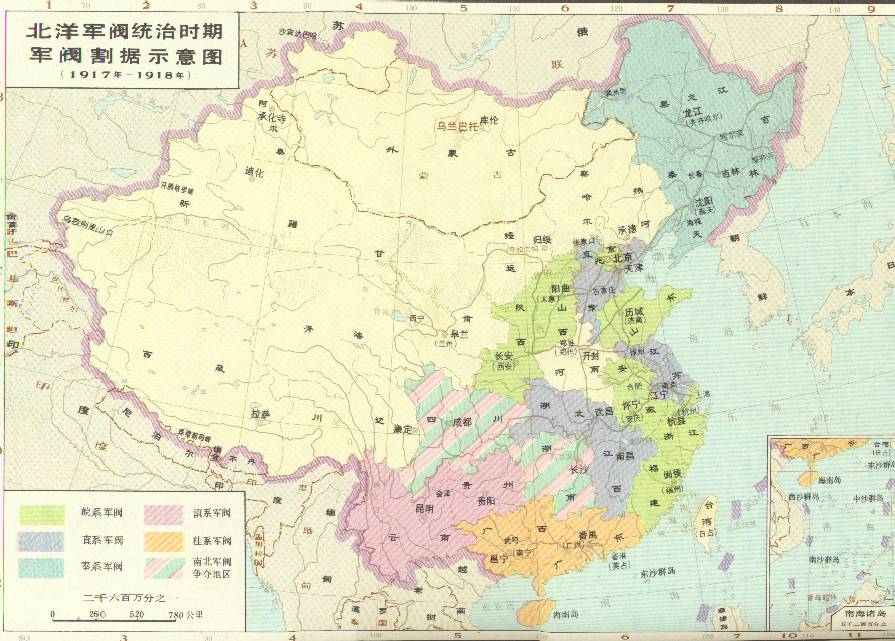 1918年军阀割据图 1918年军阀割据图