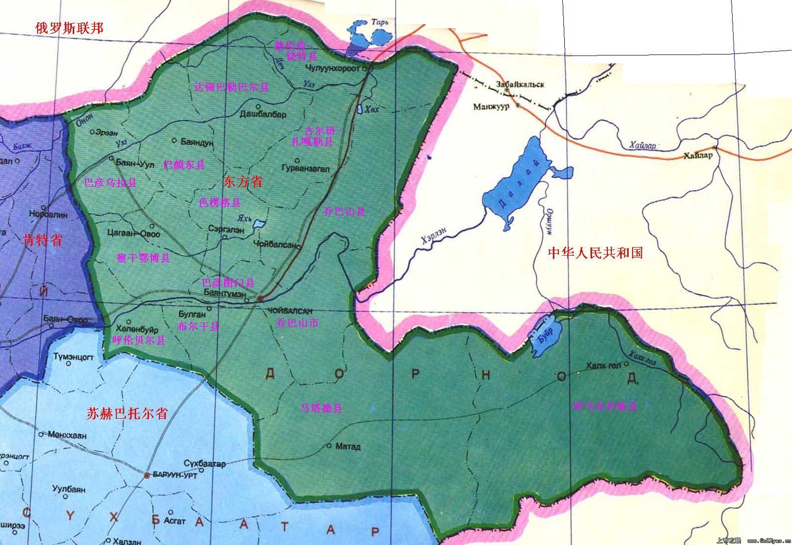 乔巴山市地理位置